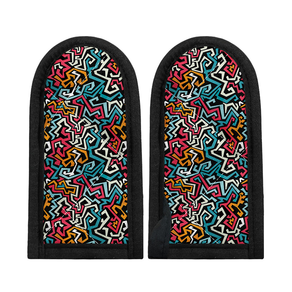 Abstract Funky Pattern Print Skillet Handle Cover