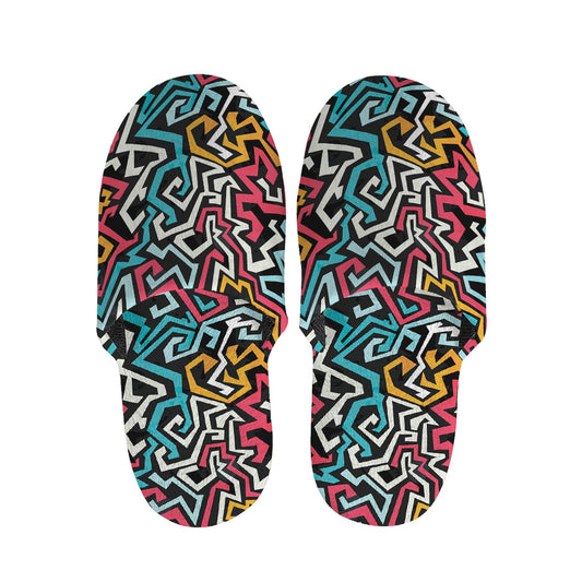 Abstract Funky Pattern Print Slippers