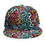 Abstract Funky Pattern Print Snapback Cap