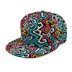 Abstract Funky Pattern Print Snapback Cap