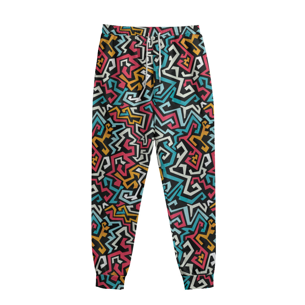 Abstract Funky Pattern Print Sweatpants