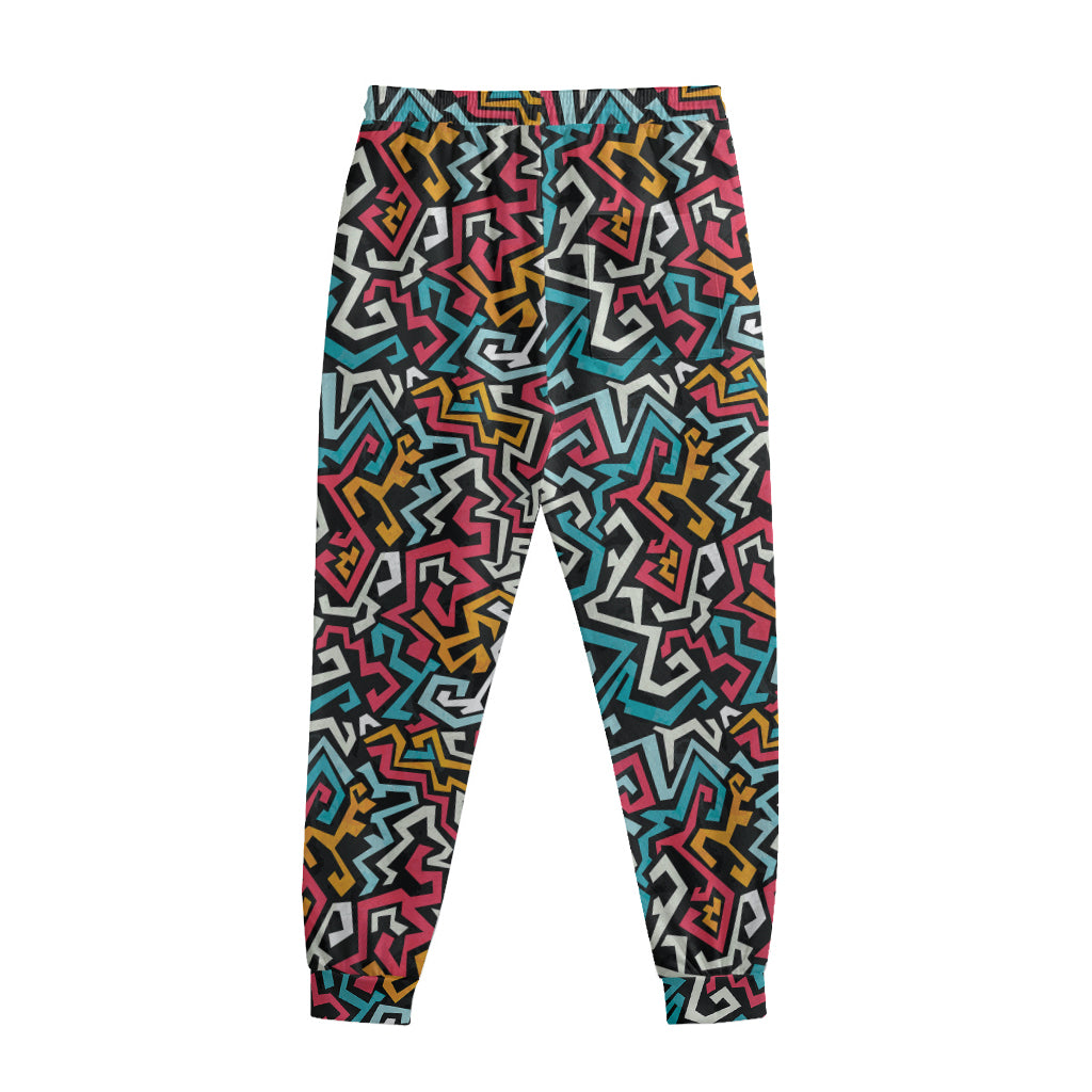 Abstract Funky Pattern Print Sweatpants