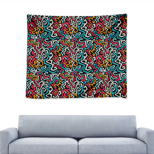 Abstract Funky Pattern Print Tapestry