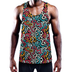 Abstract Funky Pattern Print Training Tank Top