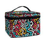 Abstract Funky Pattern Print Travel Makeup Bag
