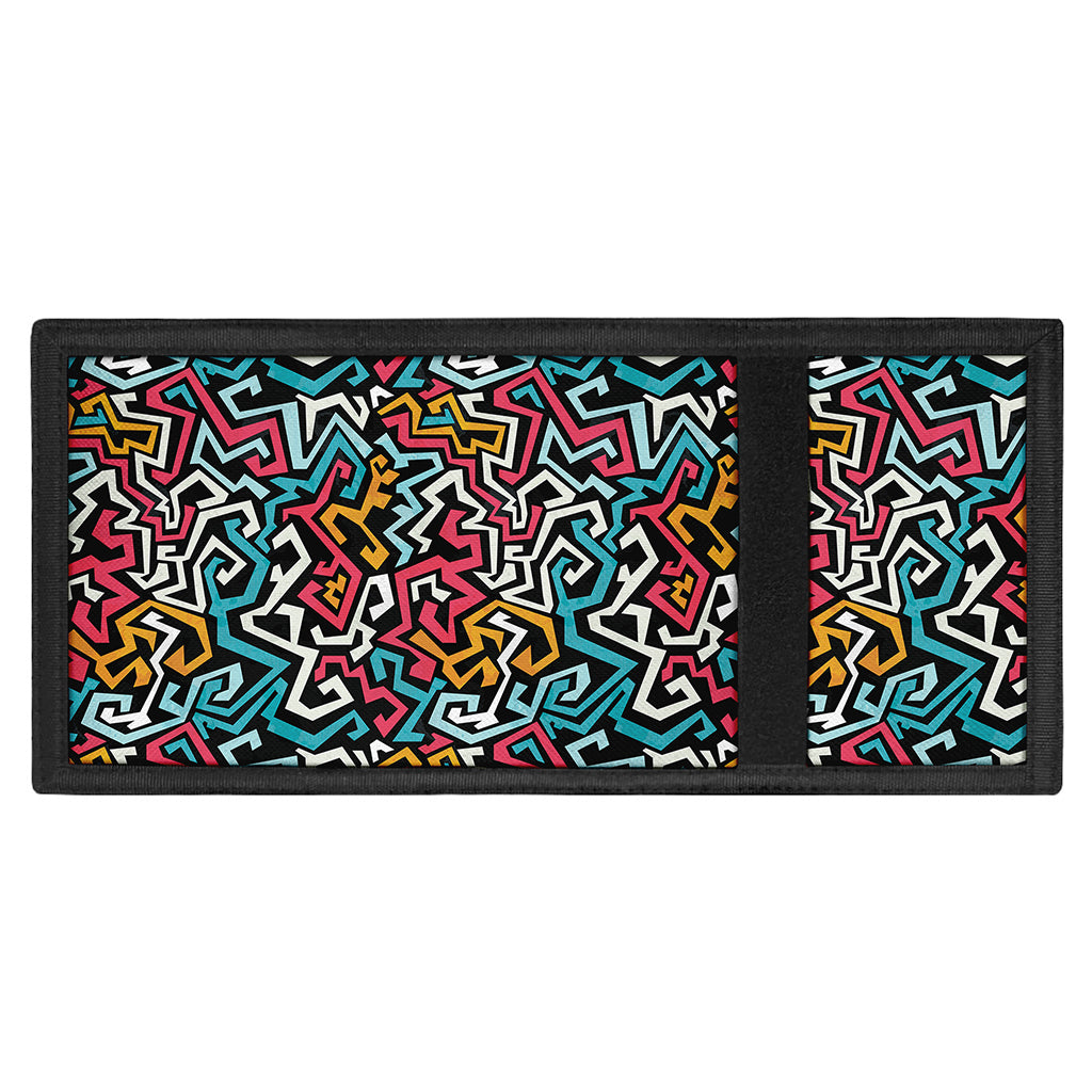Abstract Funky Pattern Print Trifold Wallet