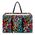 Abstract Funky Pattern Print Utility Tote Bag