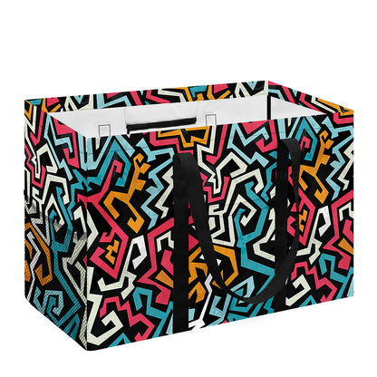 Abstract Funky Pattern Print Utility Tote Bag