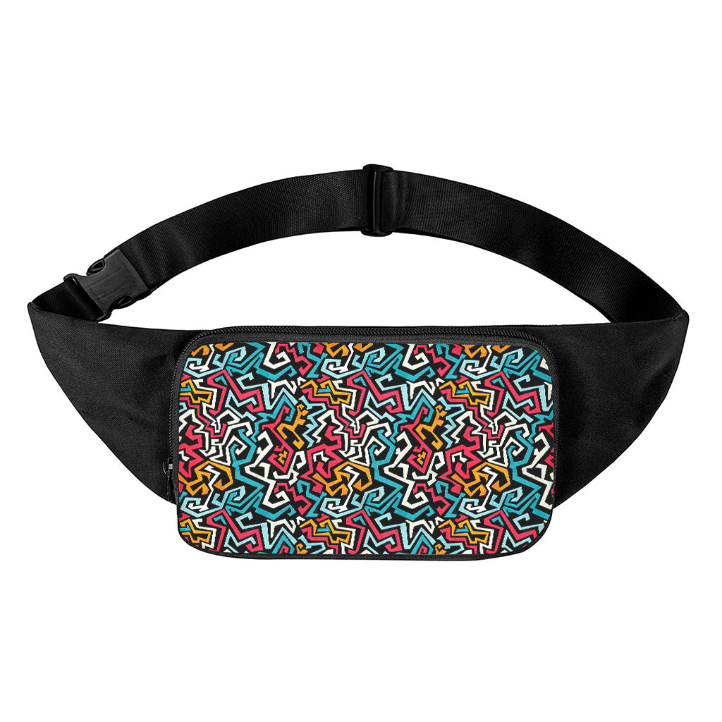 Abstract Funky Pattern Print Waist Bag