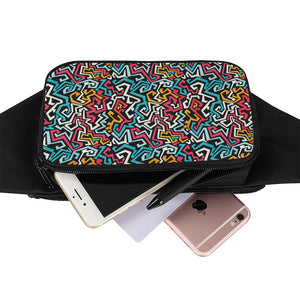 Abstract Funky Pattern Print Waist Bag