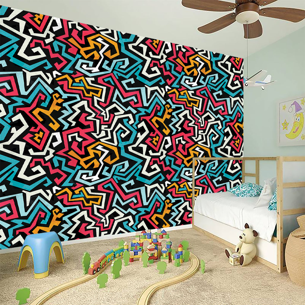 Abstract Funky Pattern Print Wall Sticker