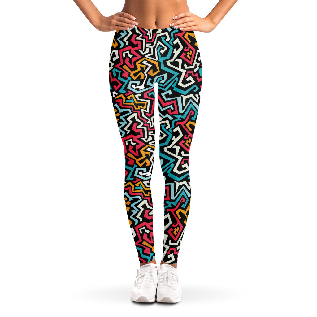 Abstract Funky Pattern Print Women's Leggings