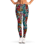 Abstract Funky Pattern Print Women's Leggings