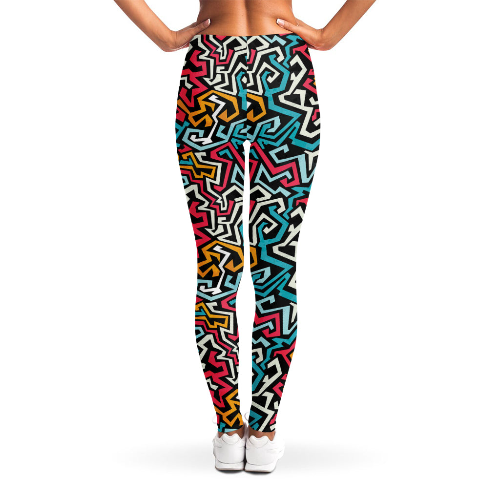 Abstract Funky Pattern Print Women's Leggings