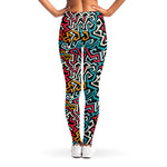 Abstract Funky Pattern Print Women's Leggings