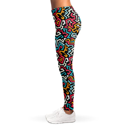 Abstract Funky Pattern Print Women's Leggings