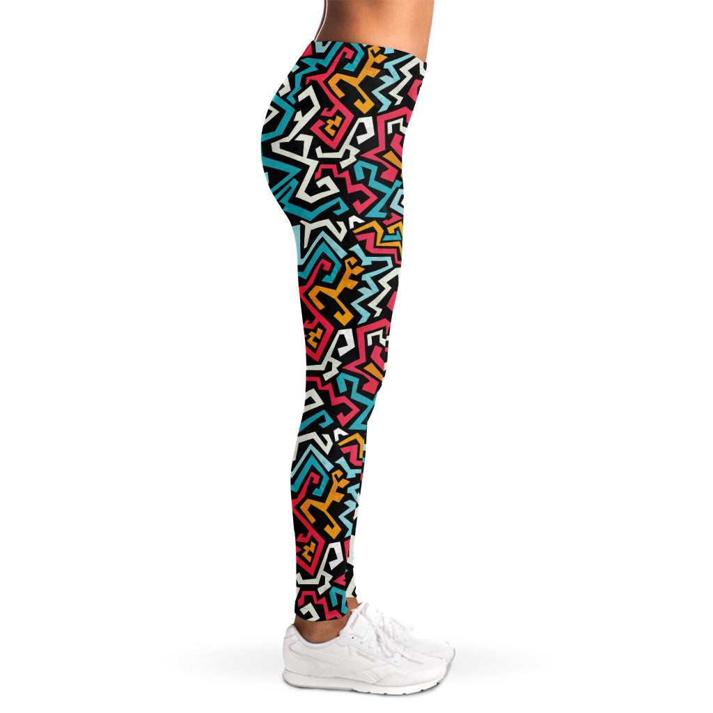 Abstract Funky Pattern Print Women's Leggings