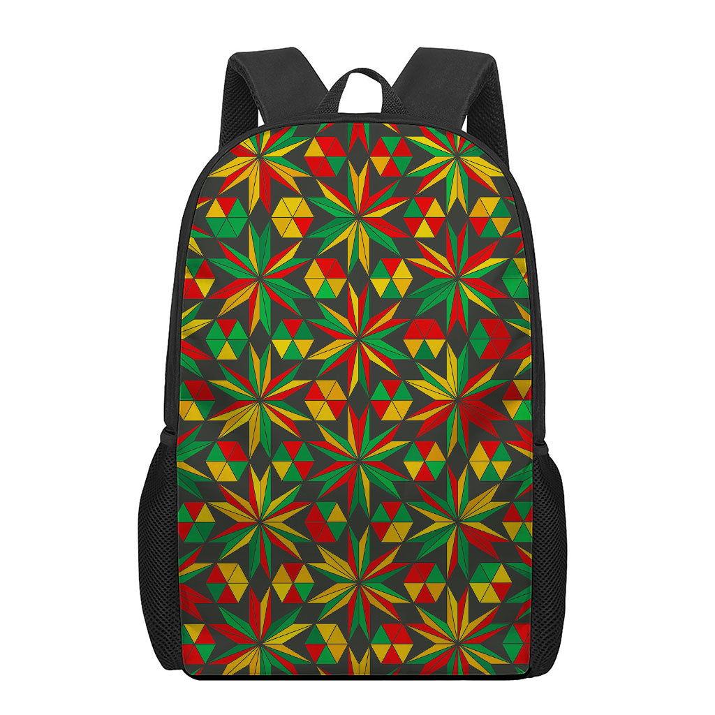 Abstract Geometric Reggae Pattern Print 17 Inch Backpack