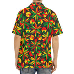 Abstract Geometric Reggae Pattern Print Aloha Shirt