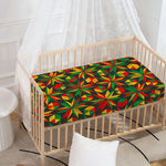 Abstract Geometric Reggae Pattern Print Baby Crib Sheet