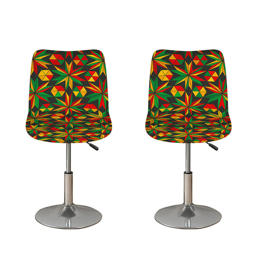 Abstract Geometric Reggae Pattern Print Bar Stool Covers