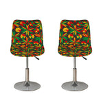 Abstract Geometric Reggae Pattern Print Bar Stool Covers