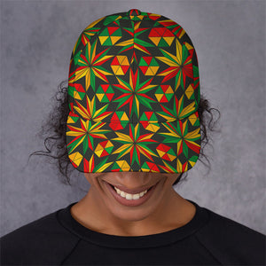 Abstract Geometric Reggae Pattern Print Baseball Cap