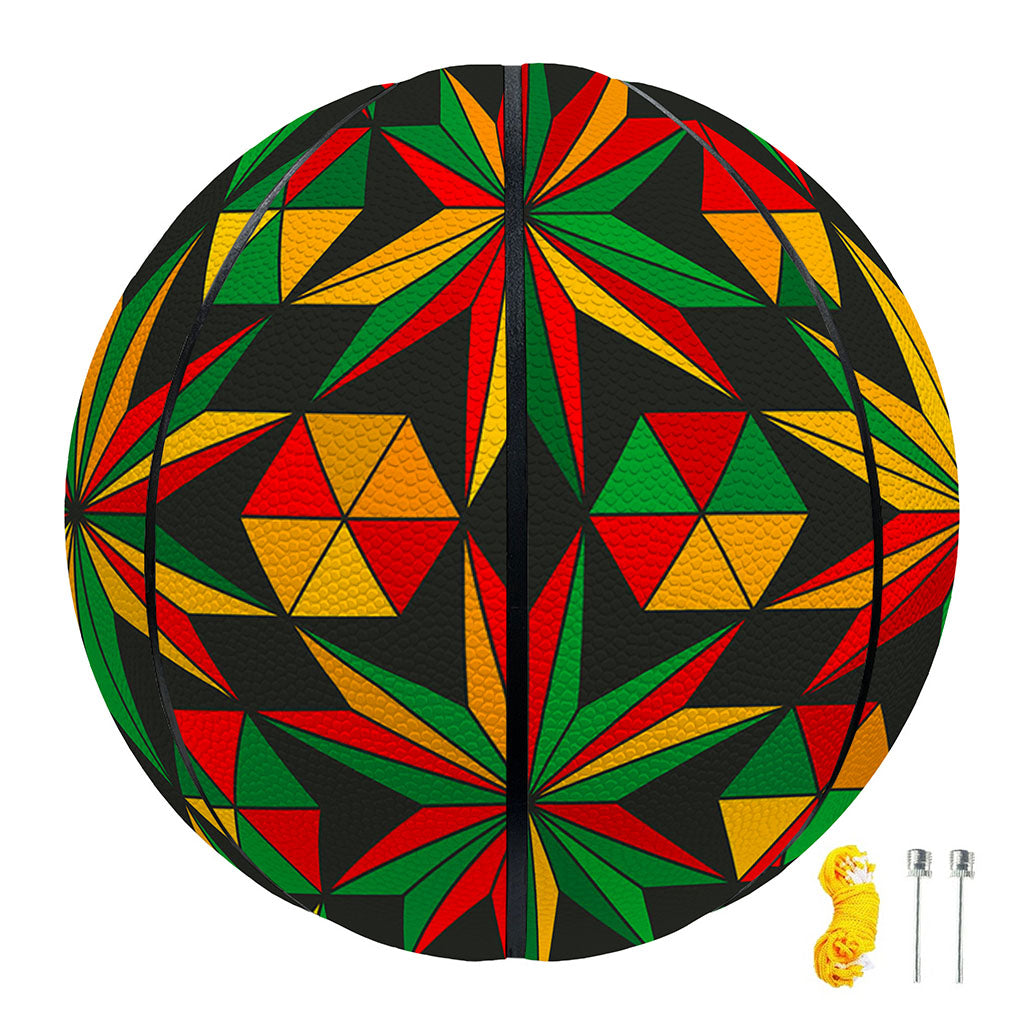 Abstract Geometric Reggae Pattern Print Basketball