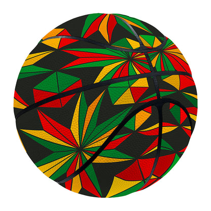 Abstract Geometric Reggae Pattern Print Basketball