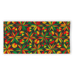 Abstract Geometric Reggae Pattern Print Beach Towel