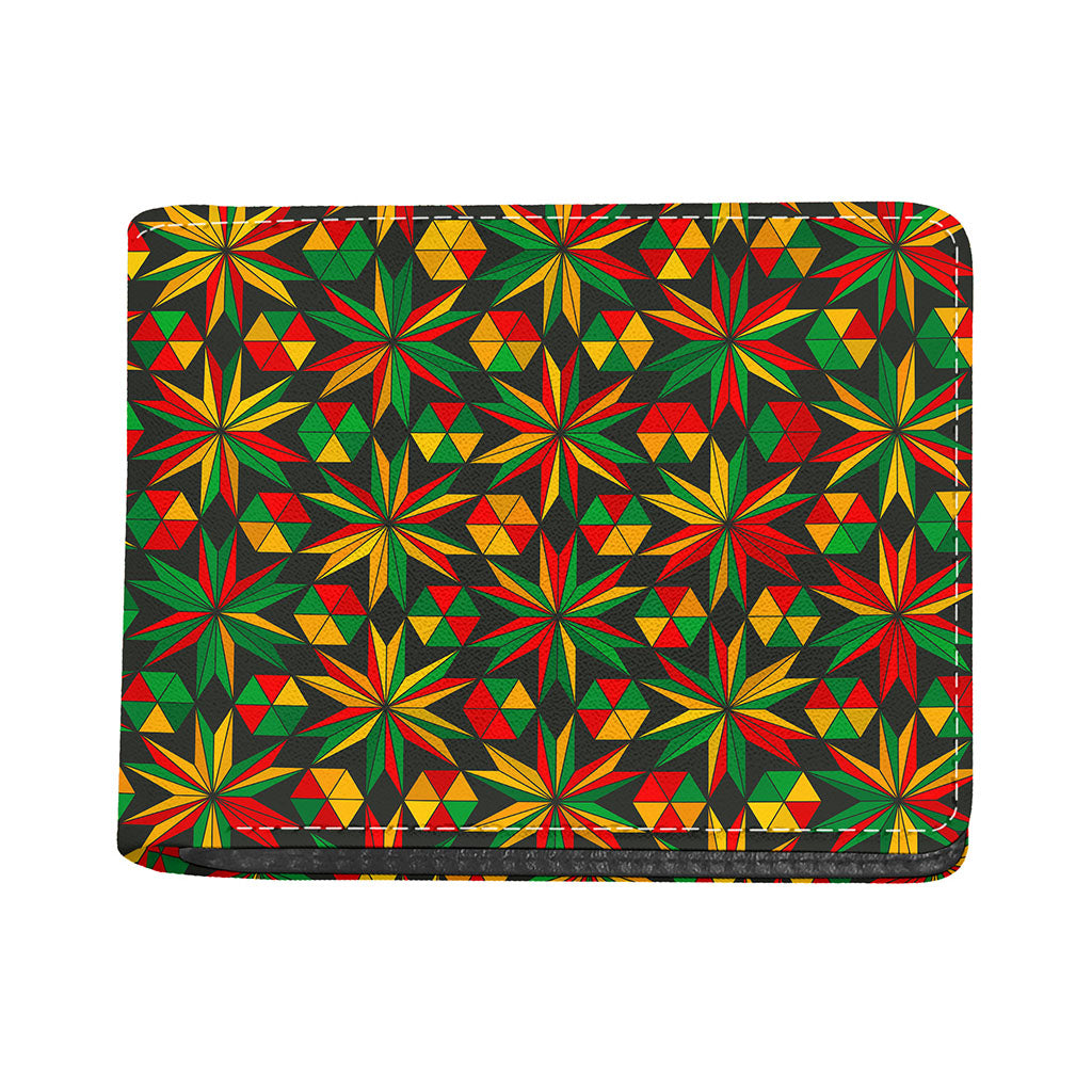 Abstract Geometric Reggae Pattern Print Bifold Wallet