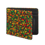 Abstract Geometric Reggae Pattern Print Bifold Wallet
