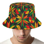 Abstract Geometric Reggae Pattern Print Bucket Hat