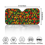 Abstract Geometric Reggae Pattern Print Car Windshield Sun Shade