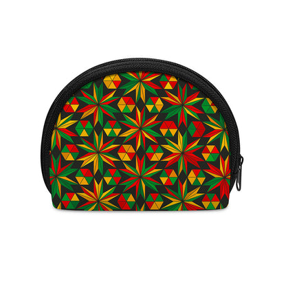 Abstract Geometric Reggae Pattern Print Coin Purse
