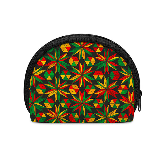 Abstract Geometric Reggae Pattern Print Coin Purse