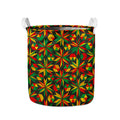 Abstract Geometric Reggae Pattern Print Collapsible Laundry Basket