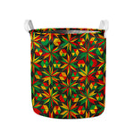 Abstract Geometric Reggae Pattern Print Collapsible Laundry Basket