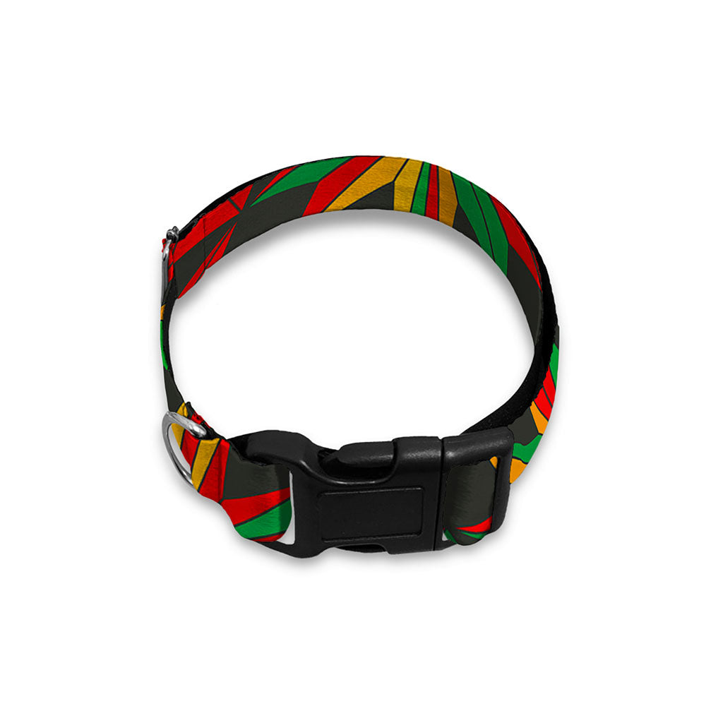 Abstract Geometric Reggae Pattern Print Dog Collar