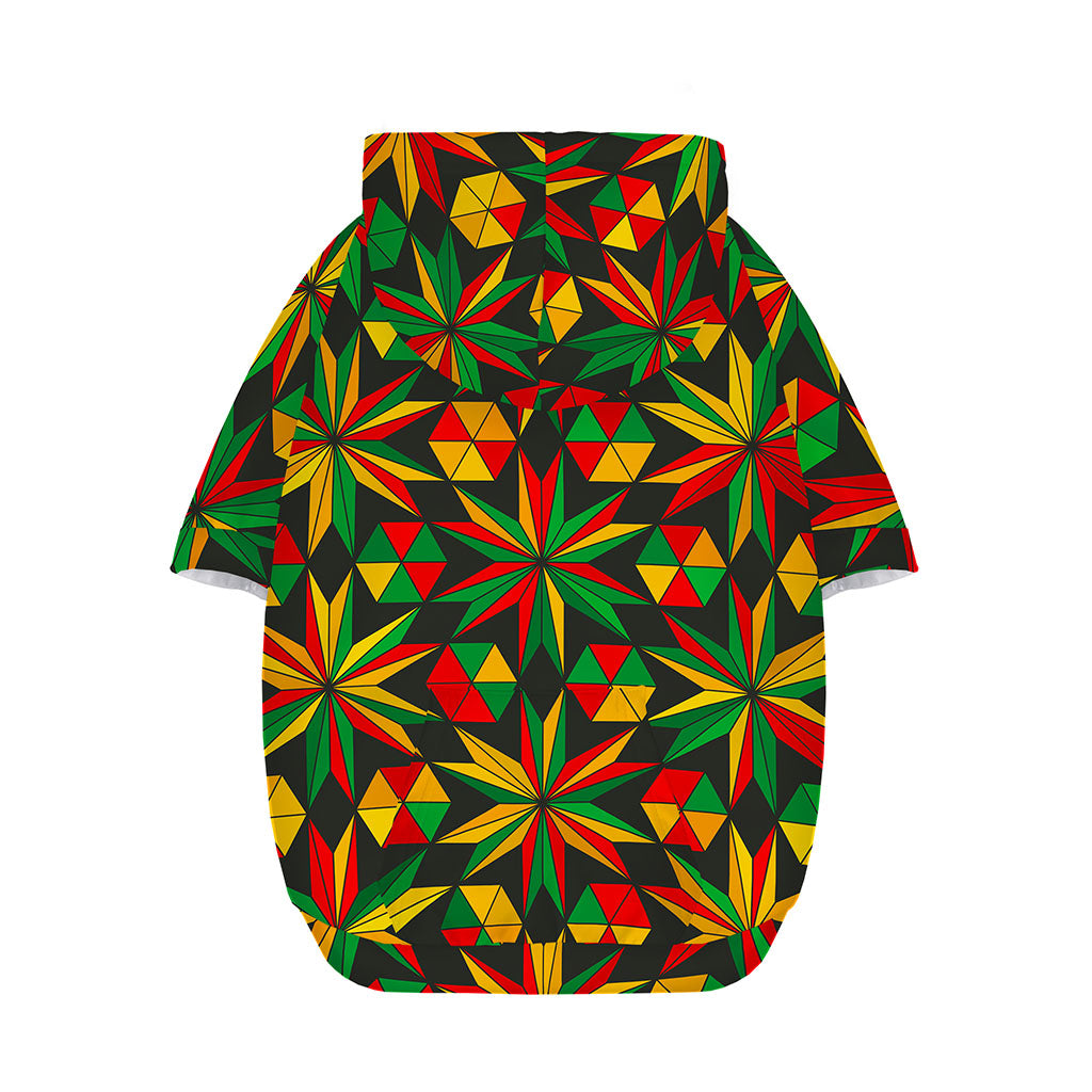 Abstract Geometric Reggae Pattern Print Dog Zip Up Hoodie