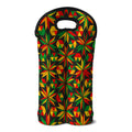 Abstract Geometric Reggae Pattern Print Double Neoprene Wine Tote