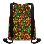 Abstract Geometric Reggae Pattern Print Drawstring Backpack