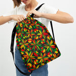 Abstract Geometric Reggae Pattern Print Drawstring Backpack