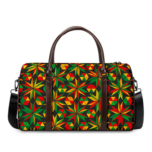 Abstract Geometric Reggae Pattern Print Duffle Bag
