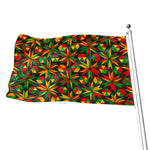 Abstract Geometric Reggae Pattern Print Flag