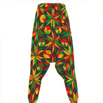 Abstract Geometric Reggae Pattern Print Hammer Pants