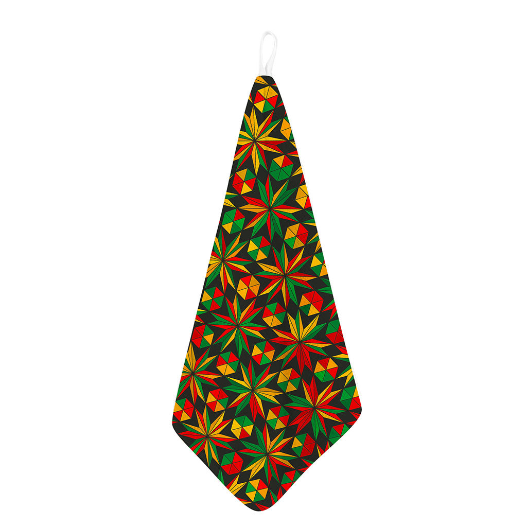 Abstract Geometric Reggae Pattern Print Hand Towel