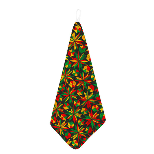 Abstract Geometric Reggae Pattern Print Hand Towel