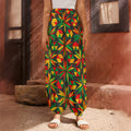 Abstract Geometric Reggae Pattern Print Harem Pants