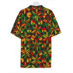 Abstract Geometric Reggae Pattern Print Hawaiian Shirt